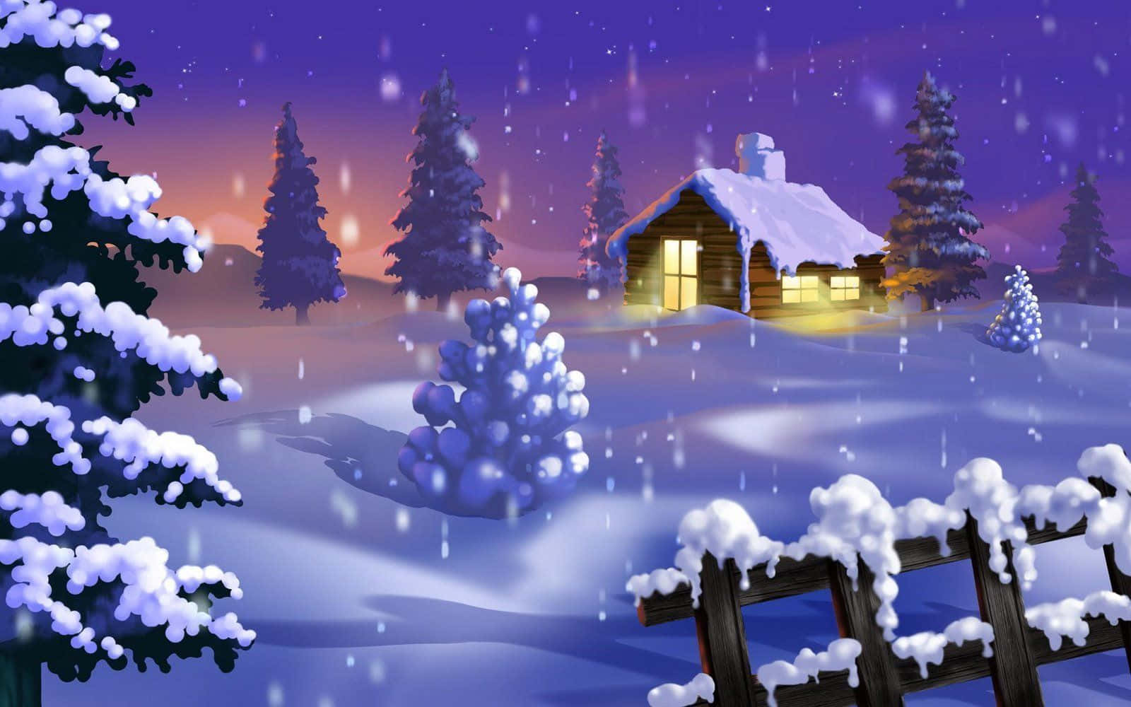 Gratis juleby fantasi vinter billede til skrivebordet