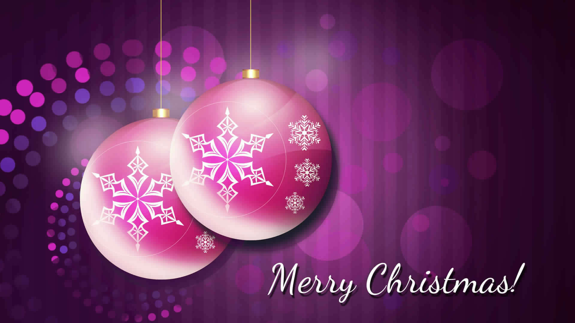 Free Purple Merry Christmas Greeting Picture
