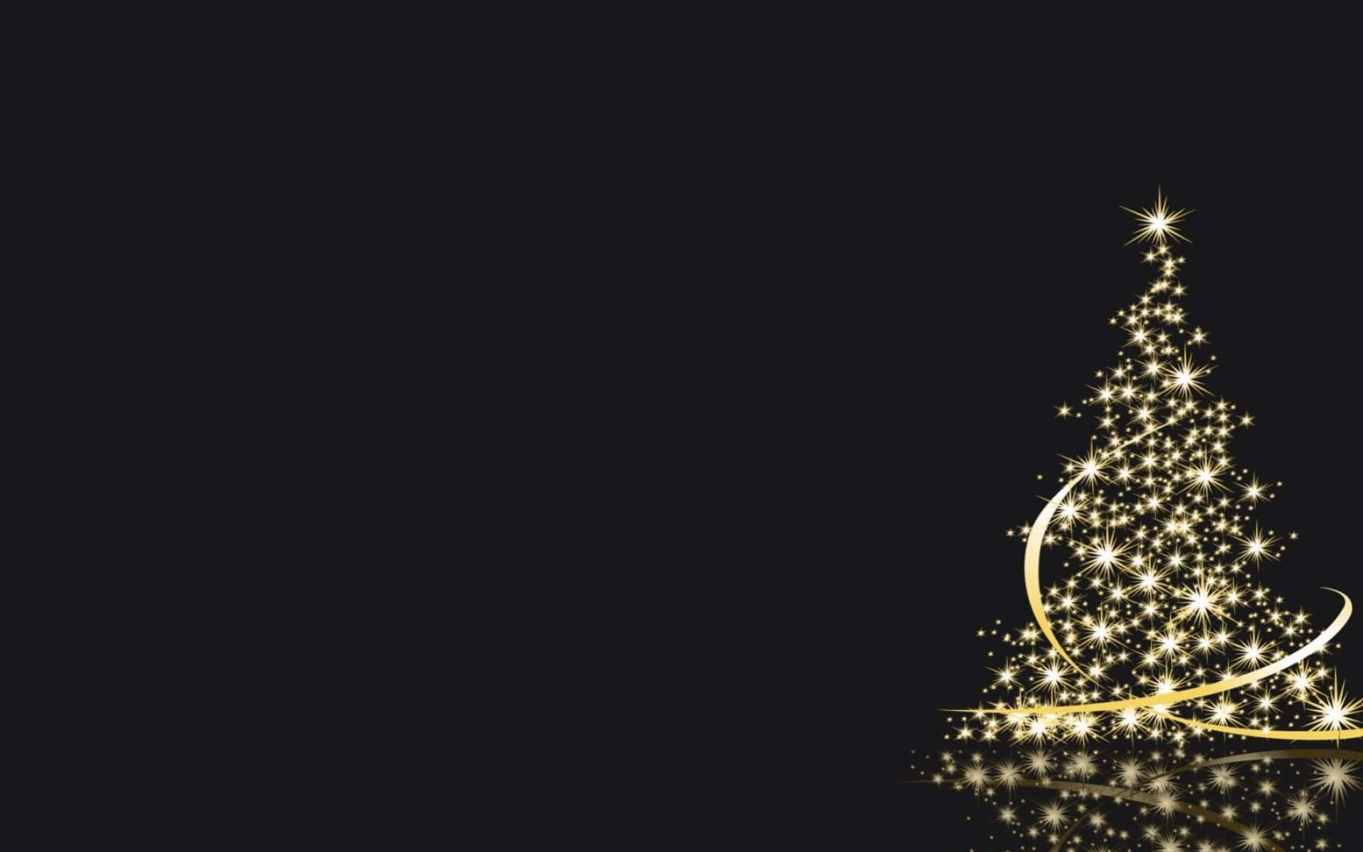 Free Golden Christmas Tree Picture