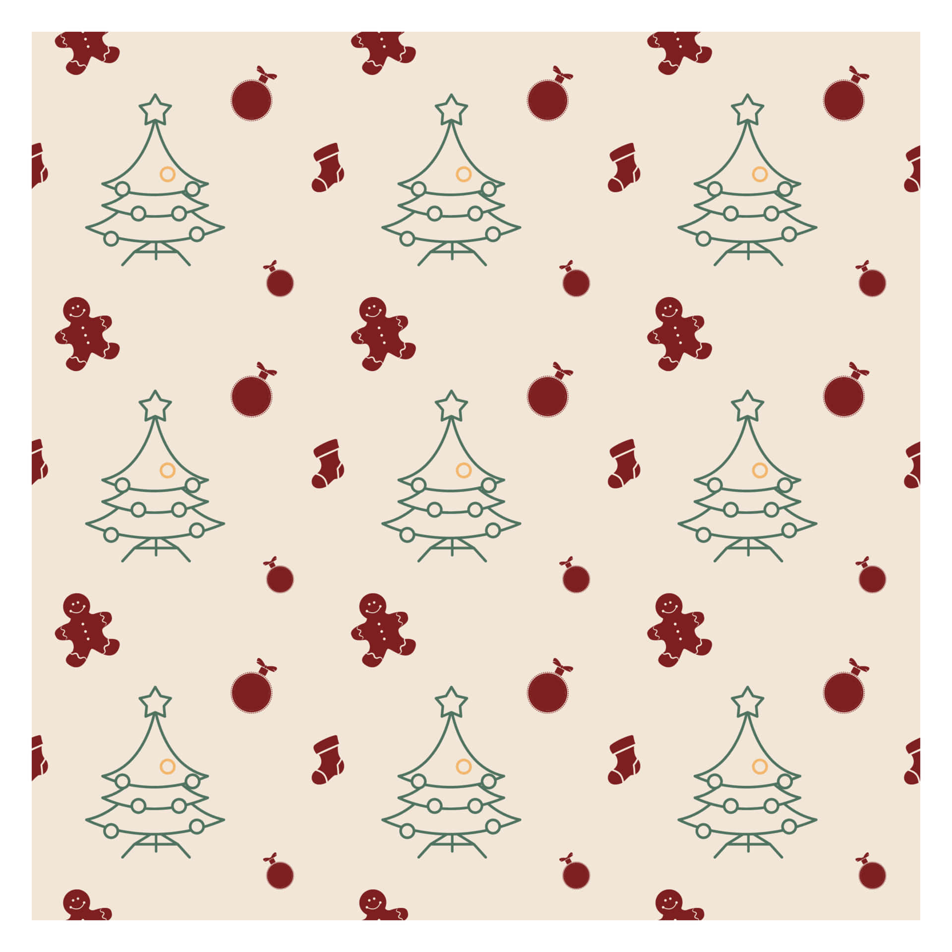 Free Christmas Tree Holiday Pattern Picture
