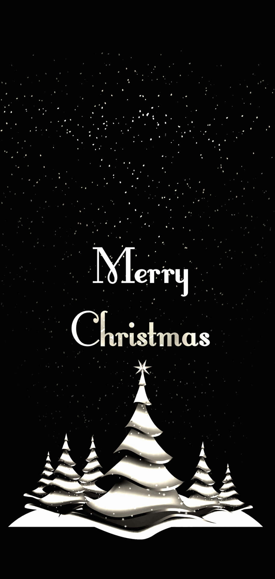 Free Merry Christmas Greetings Black And White Picture