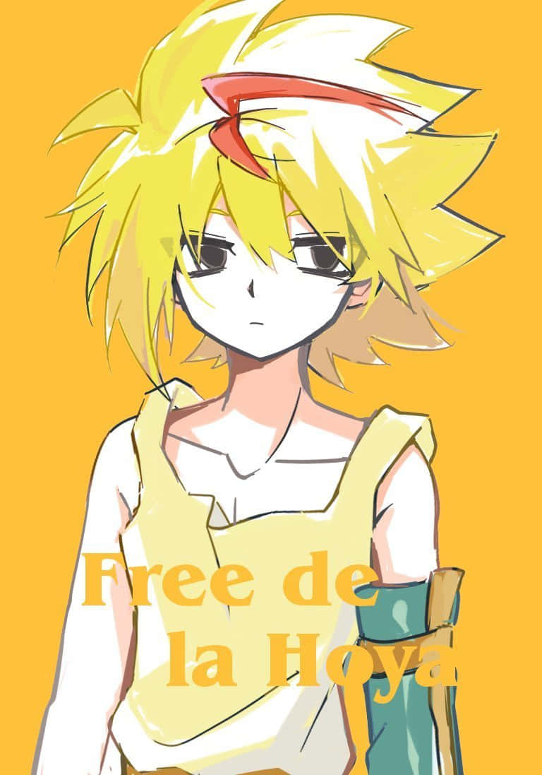 A Girl With Yellow Hair And A Yellow Background Wallpaper