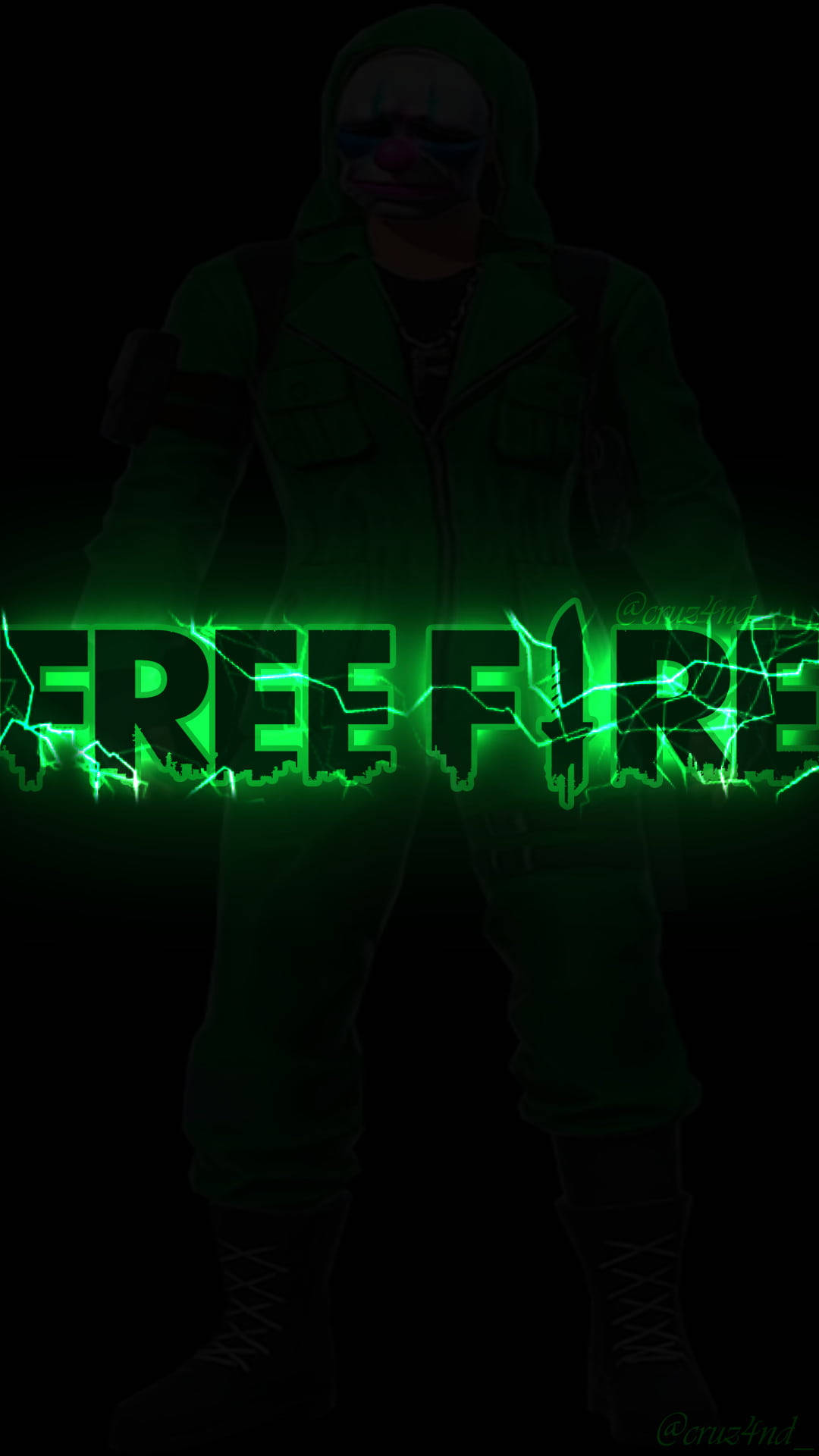 Free Fire 2021 Green Typography Wallpaper