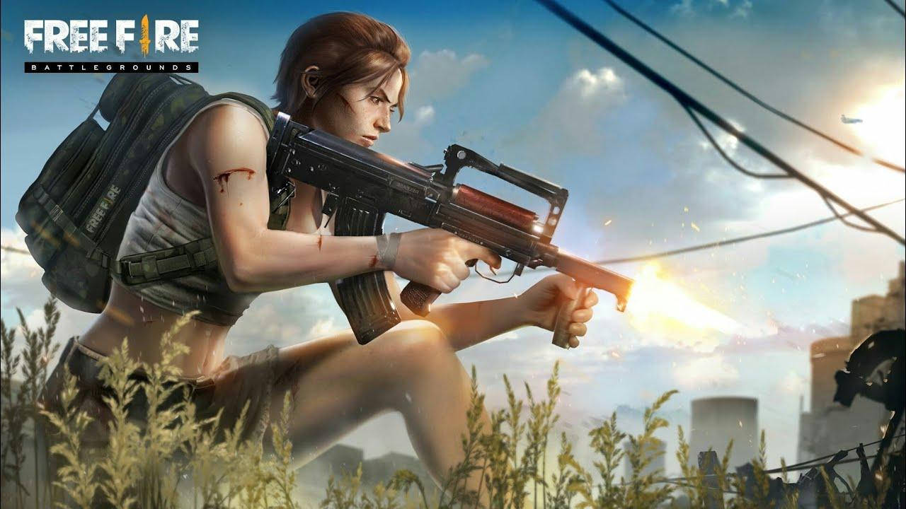 Free Fire 3d Girl Aiming Gun Wallpaper