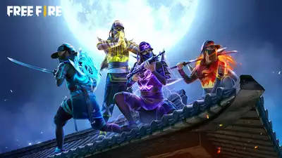 Free Fire Banner On Roof Wallpaper