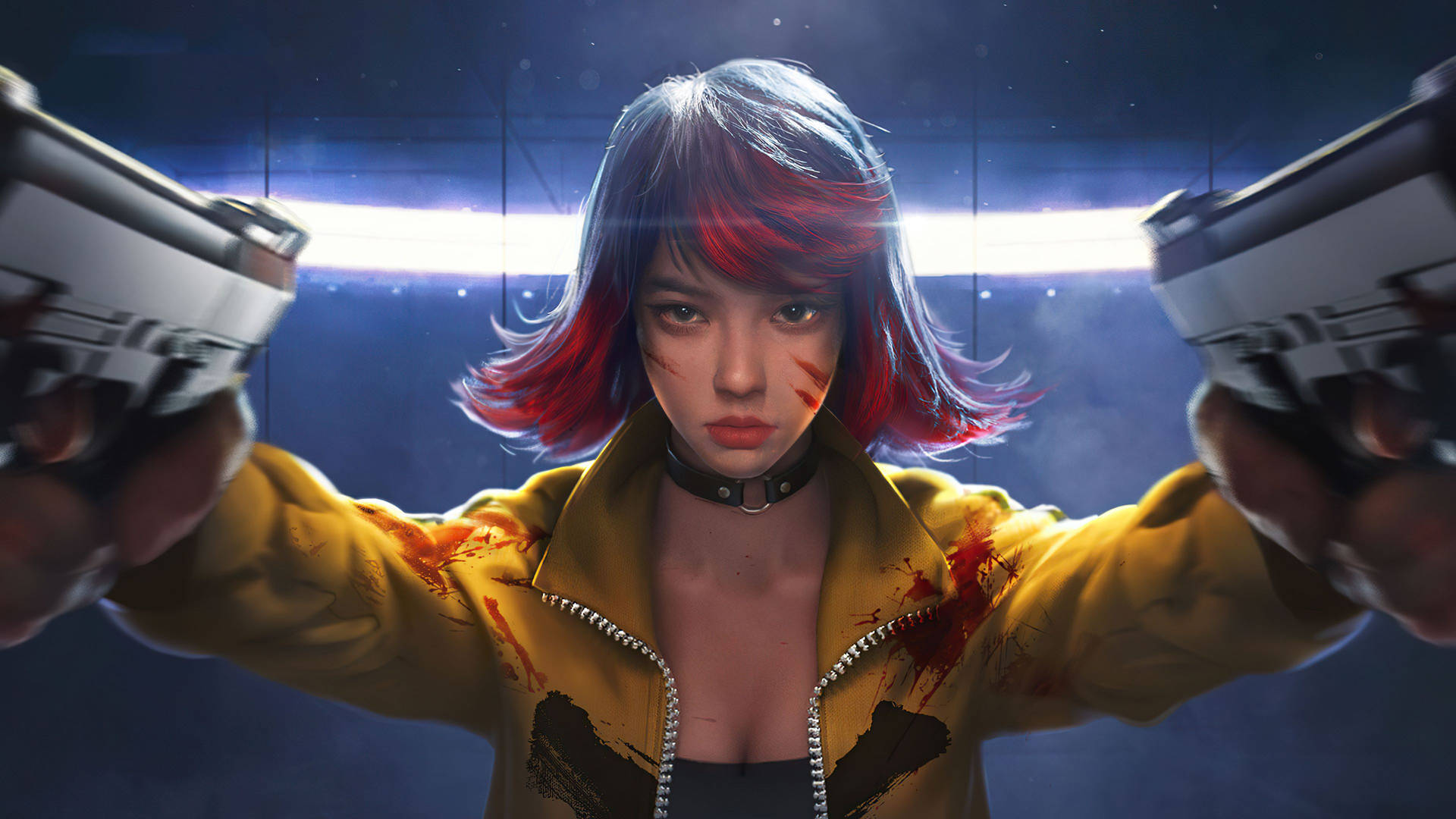Free Fire Character Kelly Red Highlights Picture