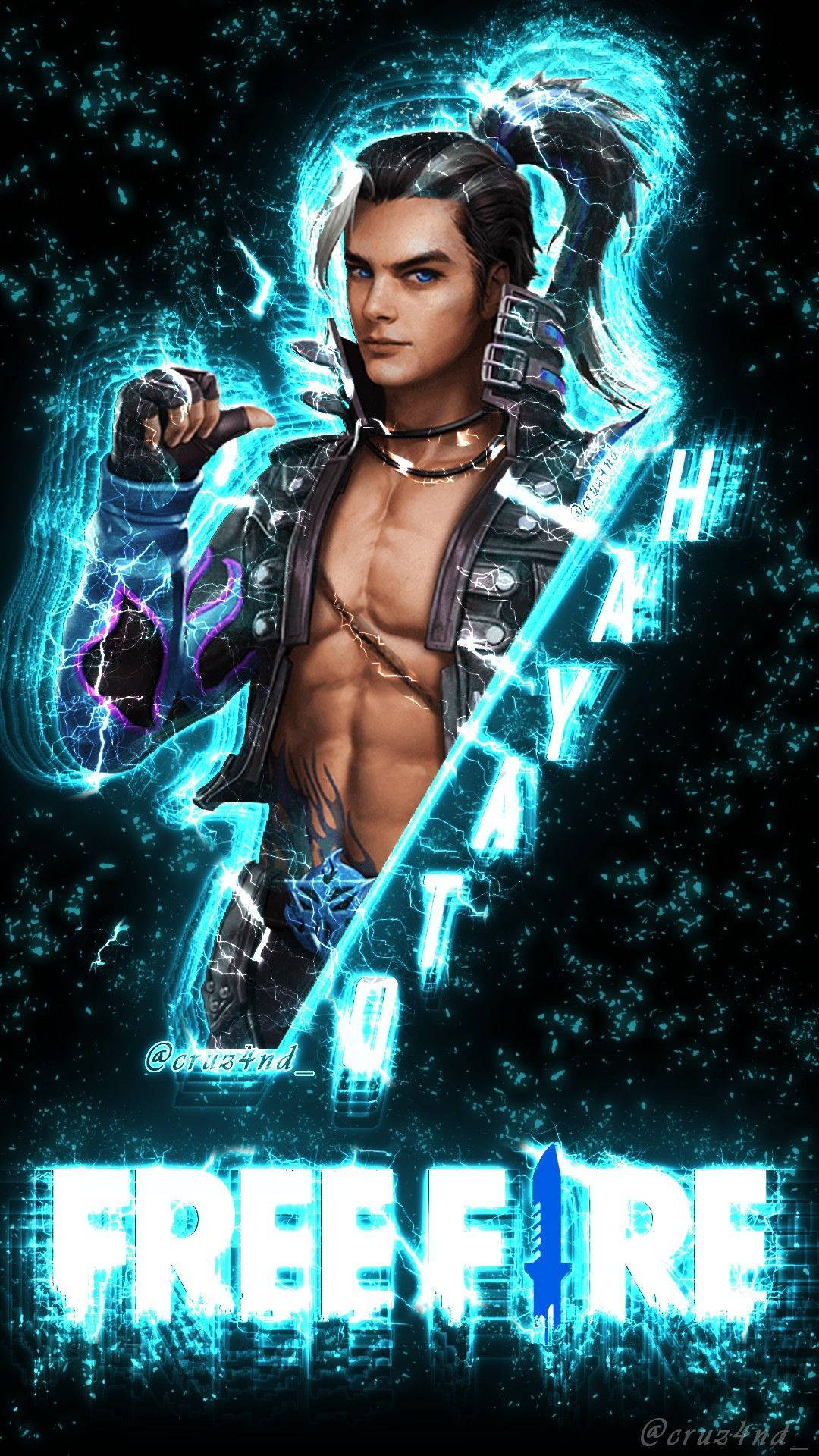 Free Fire Hayato With Neon Graphic Picture