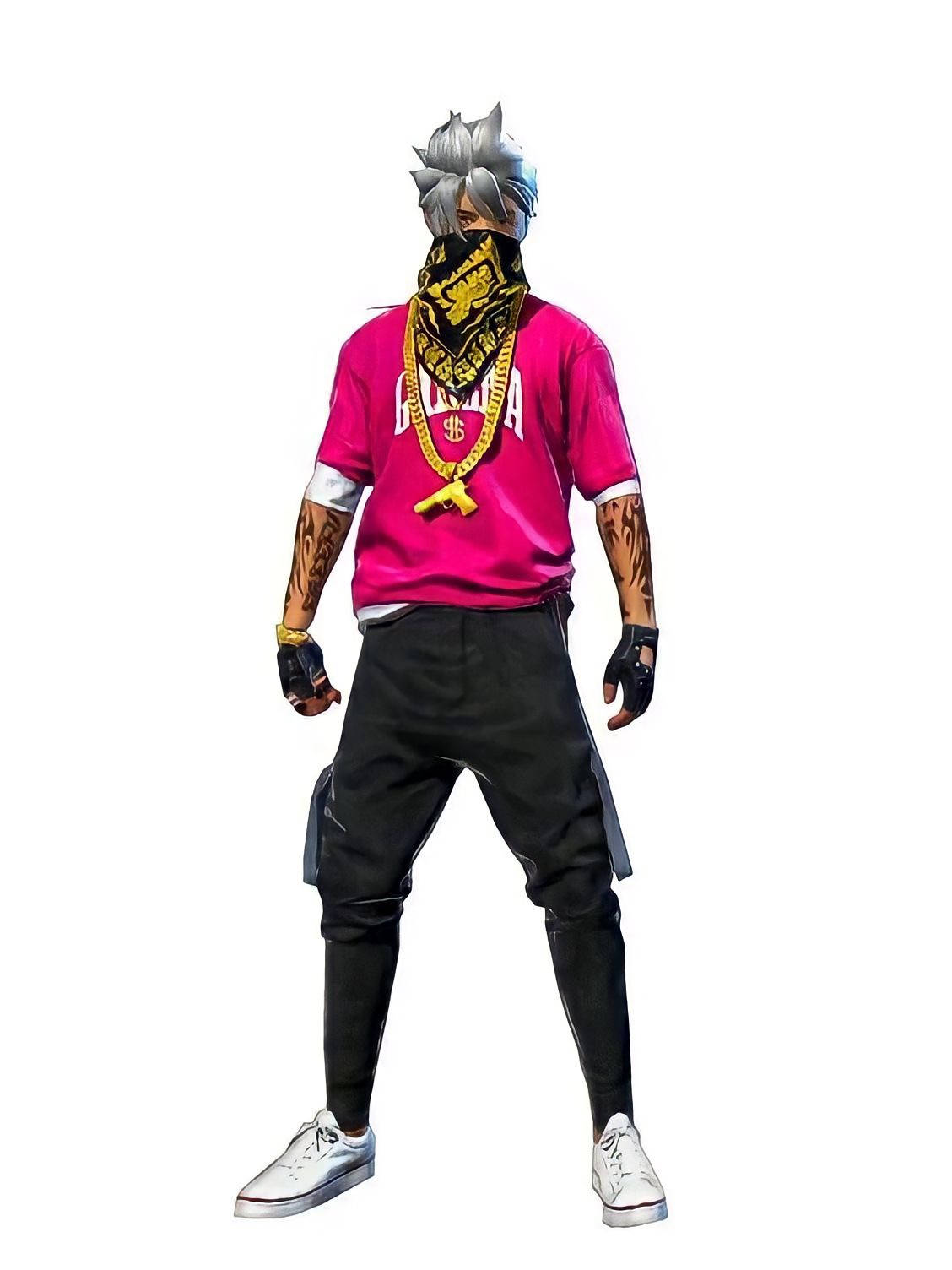 Free Fire Hip Hop Bundle Silver Hair Character