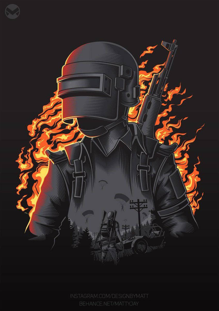 Free Fire Logo Helmet Man Wallpaper