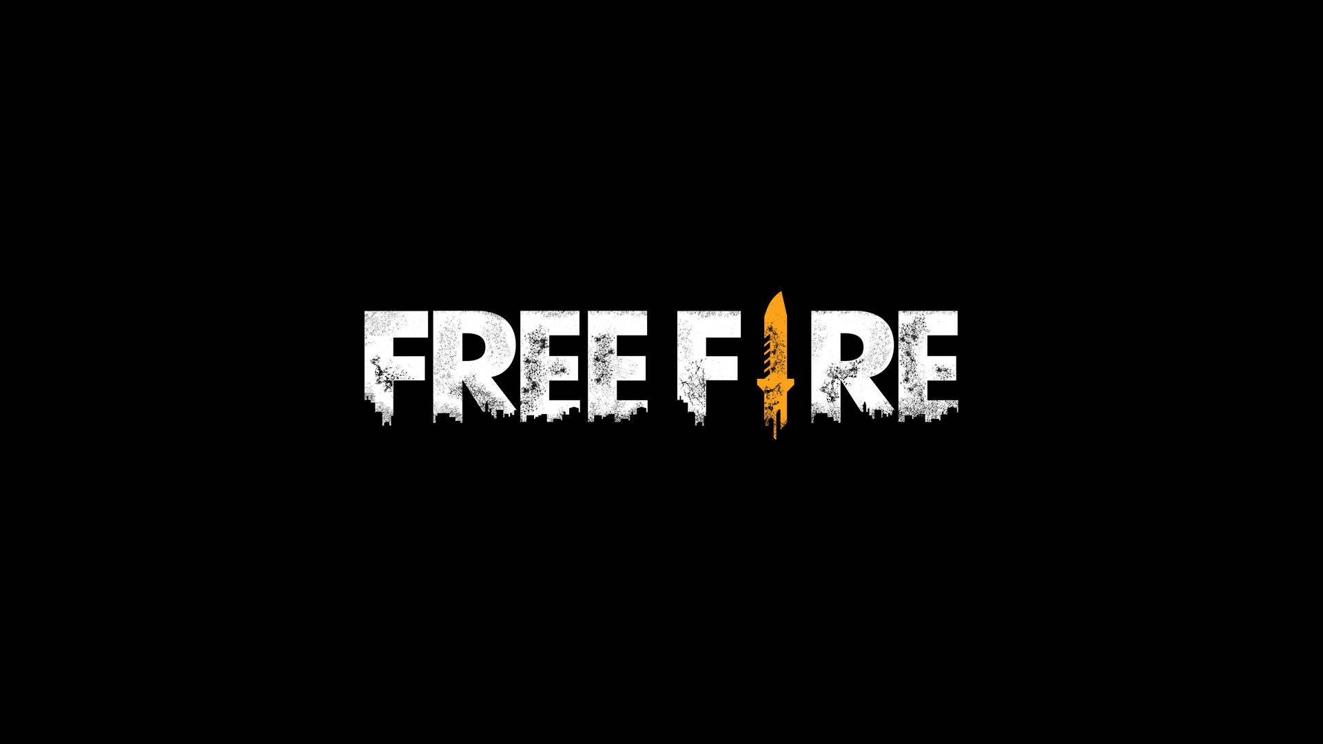 Free Fire Logo In Black Wallpaper