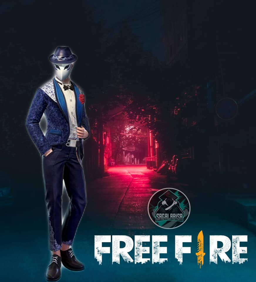 Free Fire Logo Masked Man Wallpaper