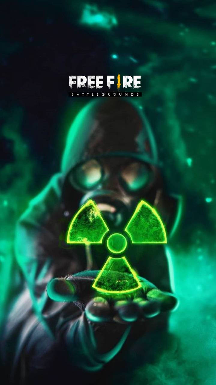 Free Fire Logo Radioactive Sign Wallpaper