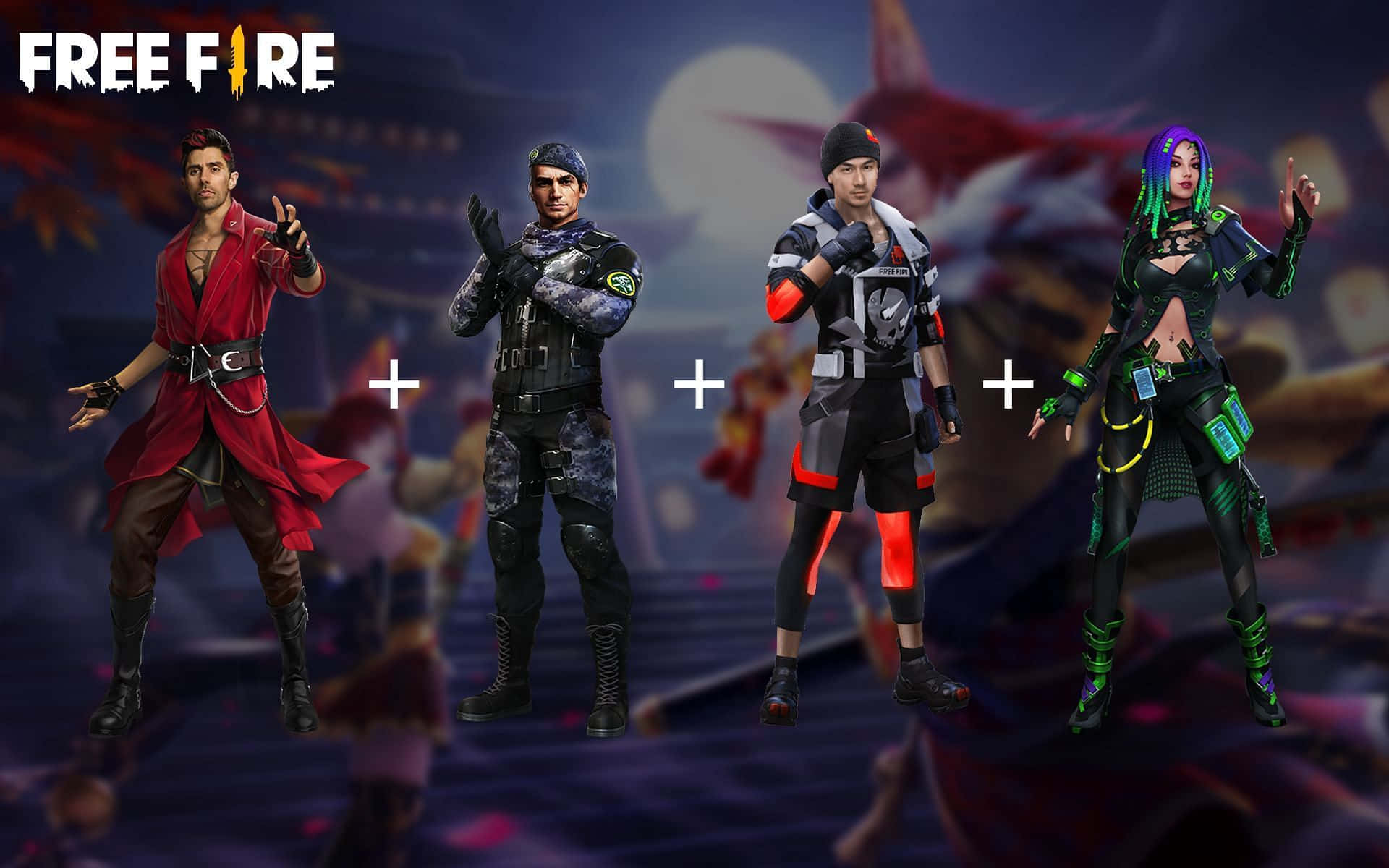Free Fire - A Group Of Characters In Costumes