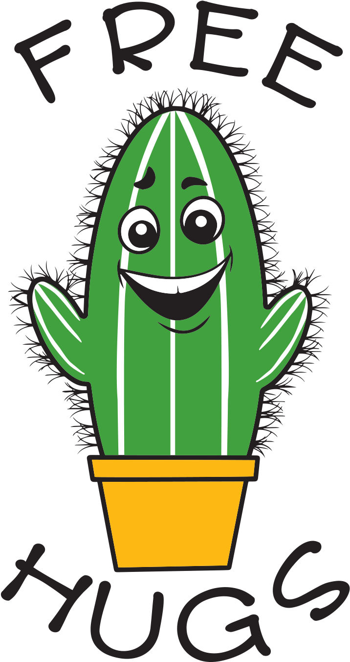 Download Free Hug Cactus Cartoon | Wallpapers.com