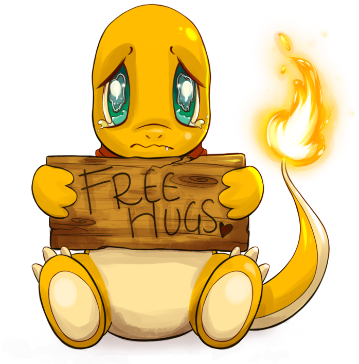 Free Hugs Sad Cartoon Character PNG