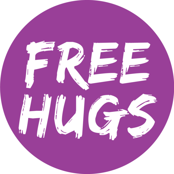 Free Hugs Sticker Design PNG