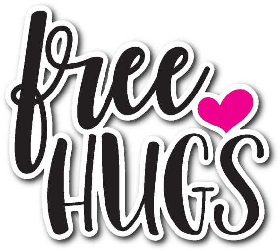 Free Hugs Sticker Graphic PNG