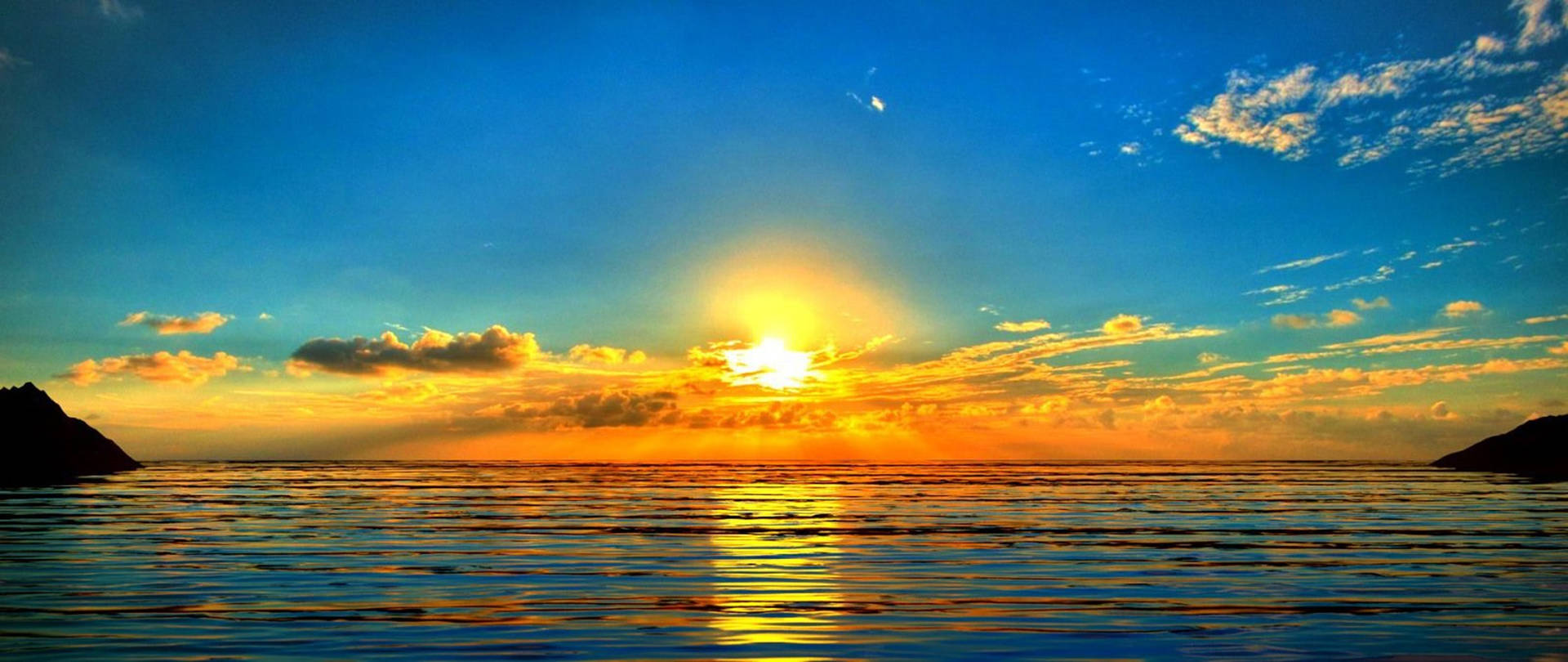 Kostenlosesbild: Sonnenuntergang Am Meer Wallpaper