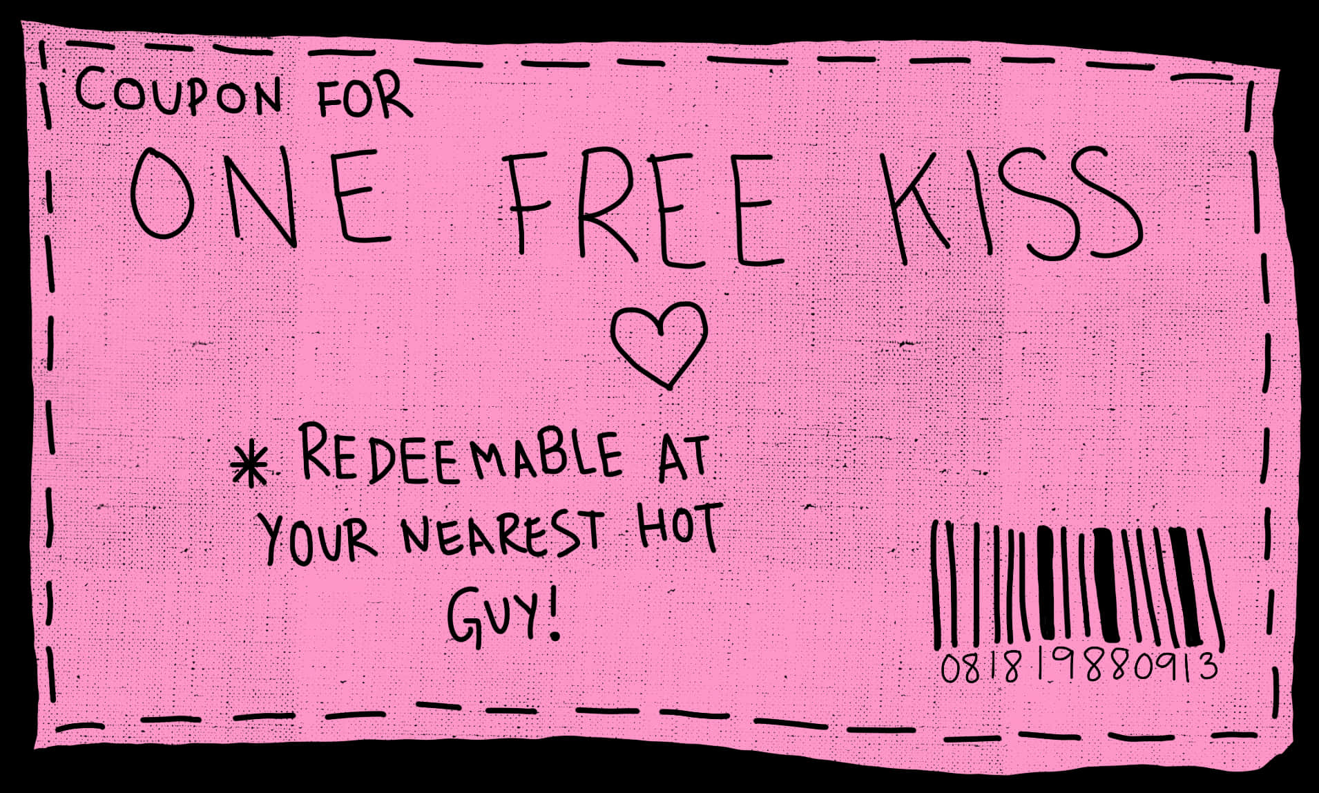 Free Kiss Coupon Sticker SVG