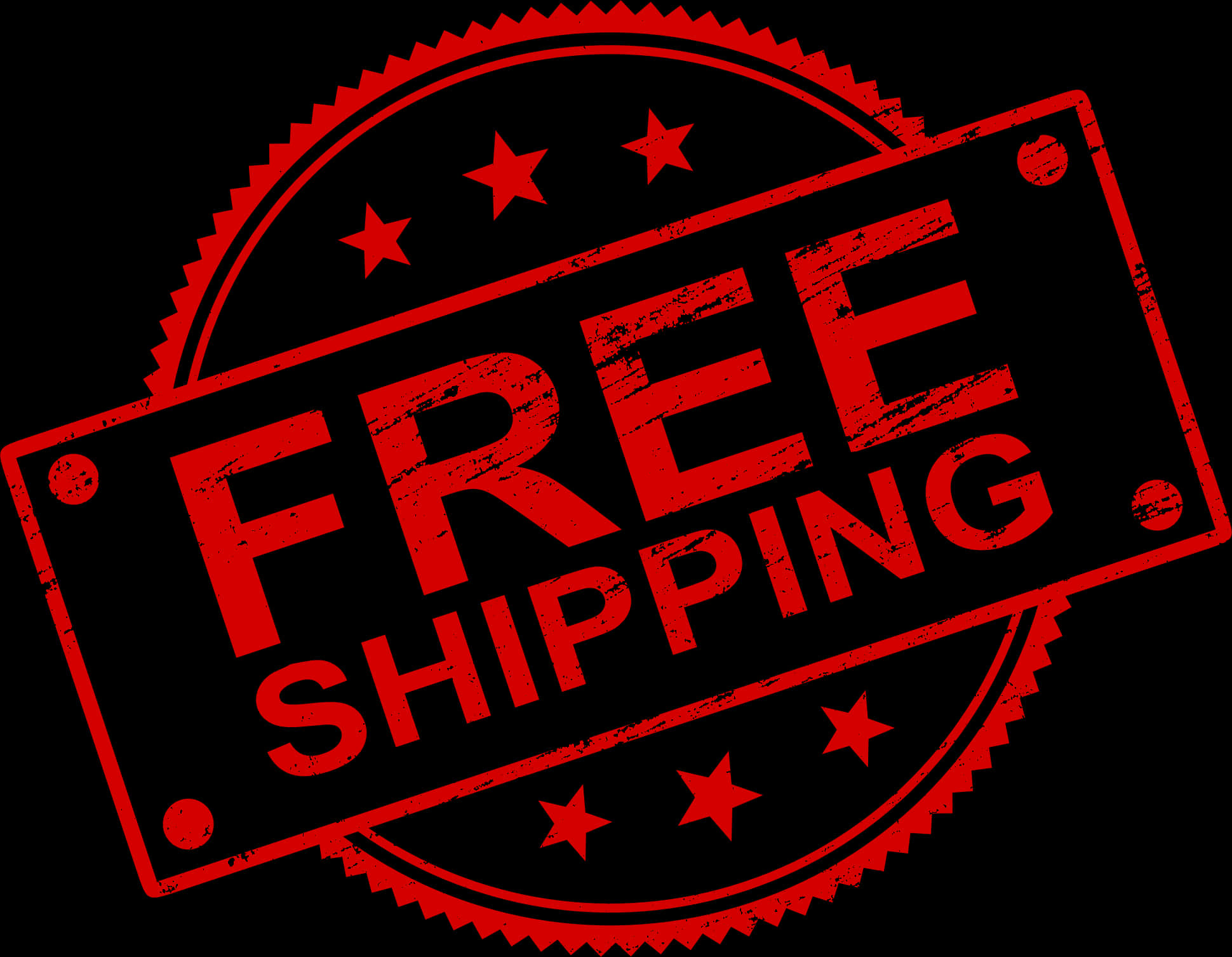 Free Shipping Stamp Graphic PNG
