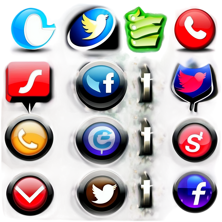Free Social Media Buttons Png Wfo52 PNG