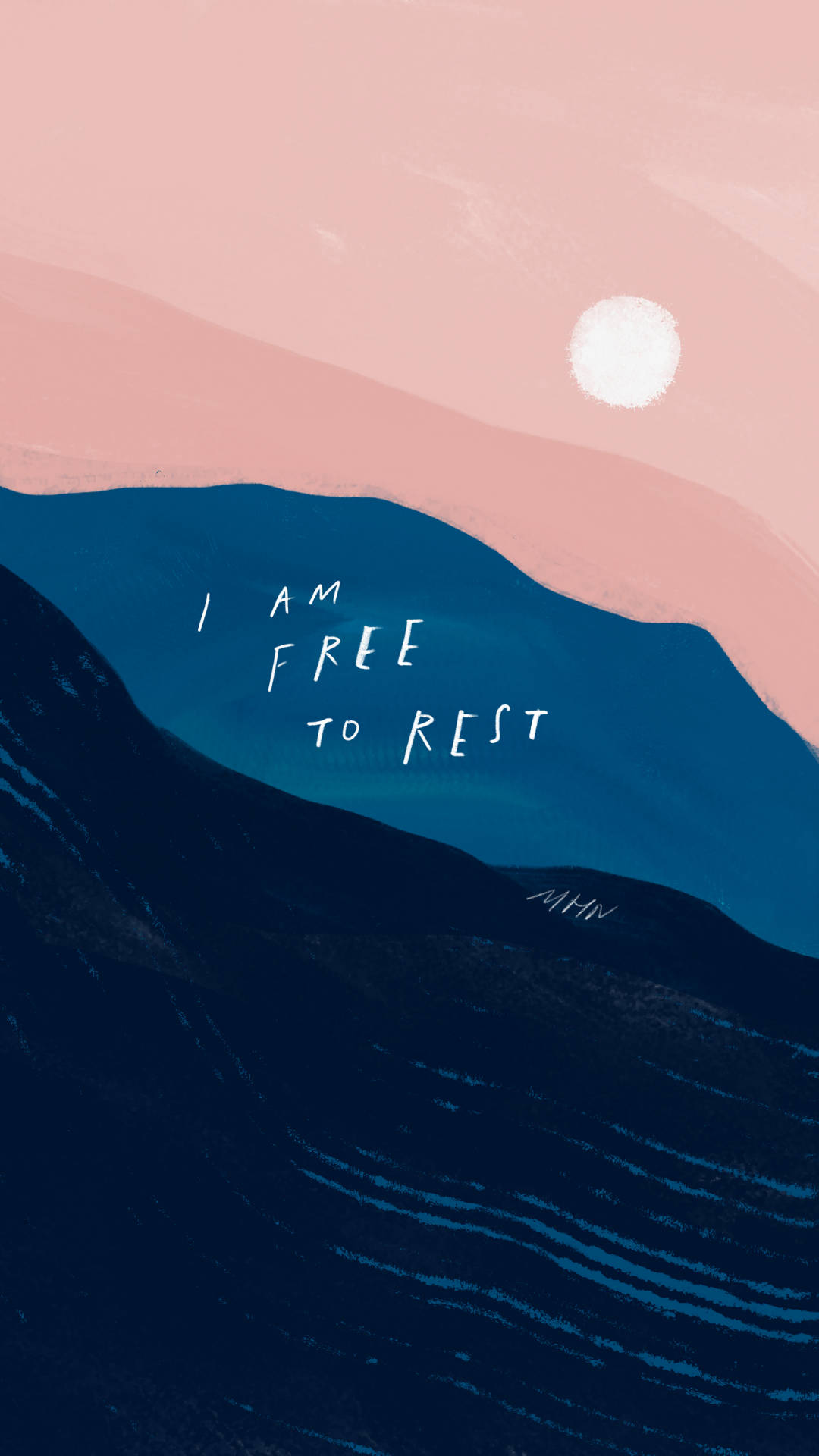Free To Rest Affirmation Wallpaper