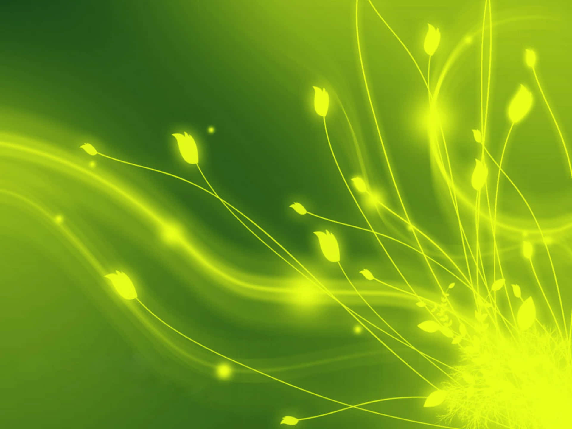 Free To Use Green Light Stems Wallpaper