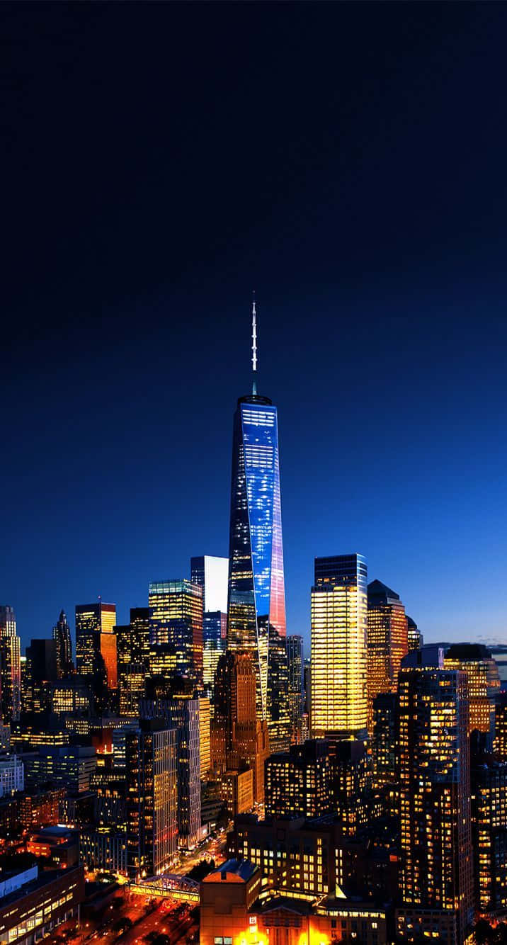 Freedom Tower Manhattan Night Skyline Wallpaper