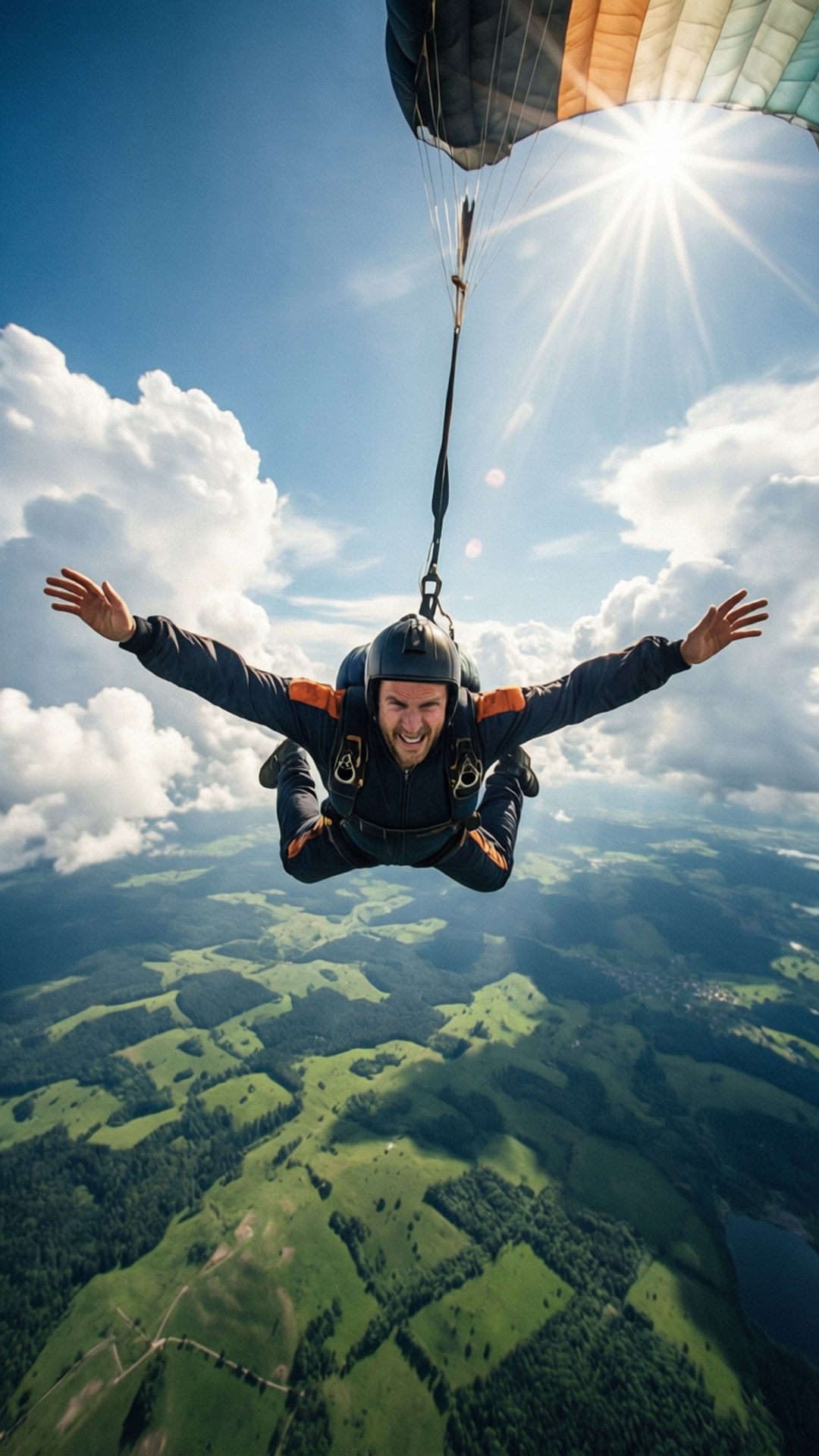 Parachutiste en Chute Libre Fonds d'écran