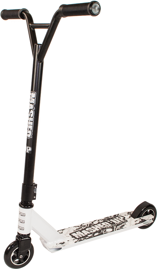 Freestyle Stunt Scooter White Black PNG