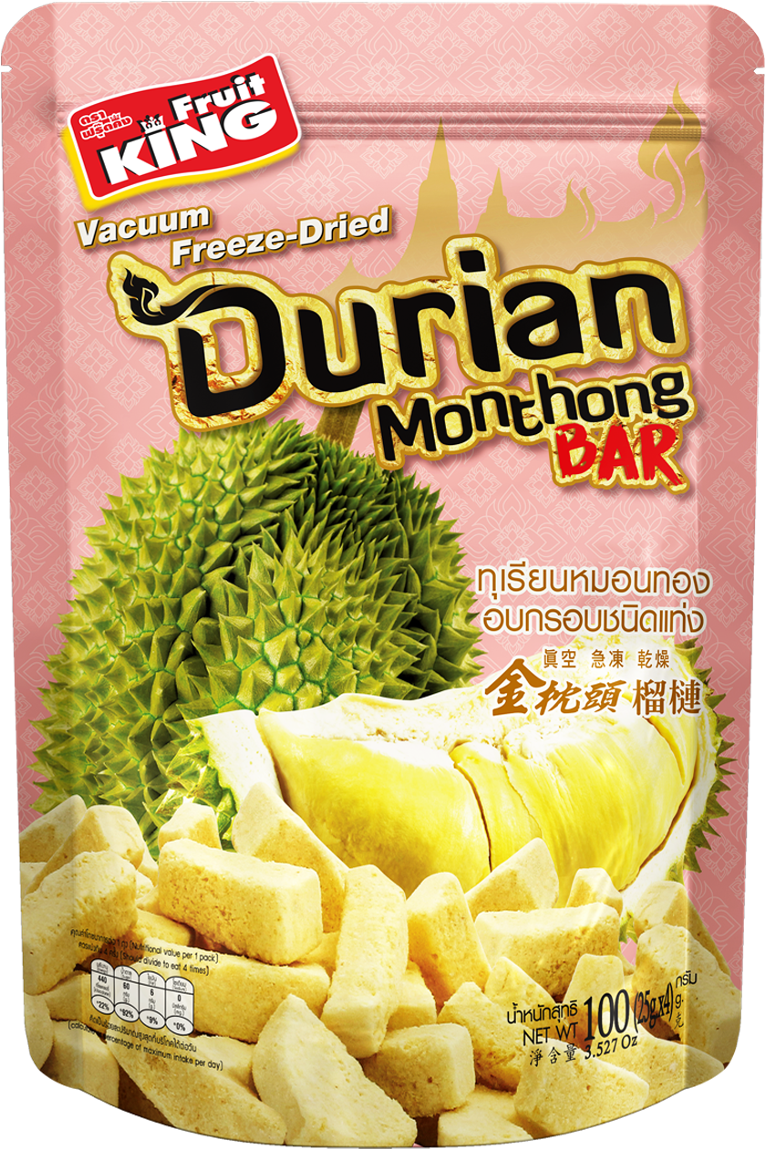 Freeze Dried Durian Monthong Bar Packaging PNG