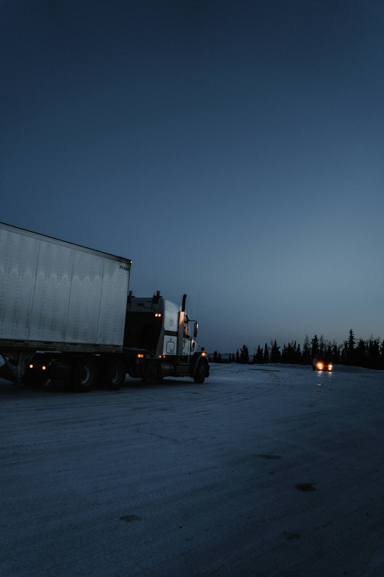 Freight Truck At Night Wallpaper