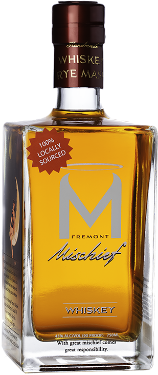 Fremont Mischief Rye Whiskey Bottle PNG