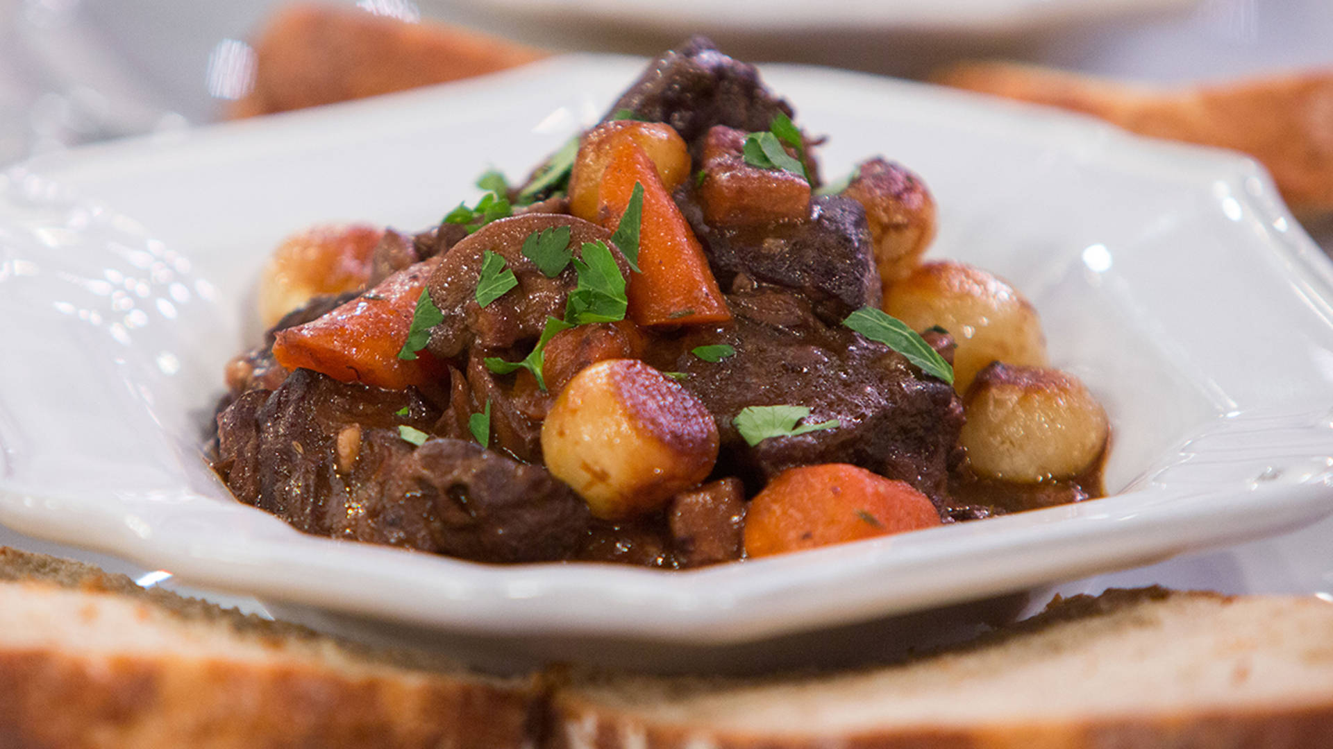 French Braised Beef Bourguignon Wallpaper