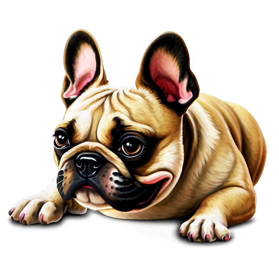 French Bulldog Cartoon Png Efd PNG