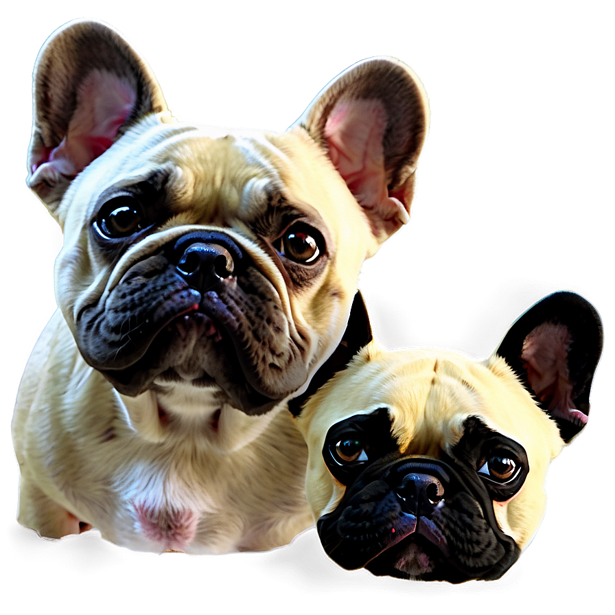 French Bulldog Family Png 06202024 PNG