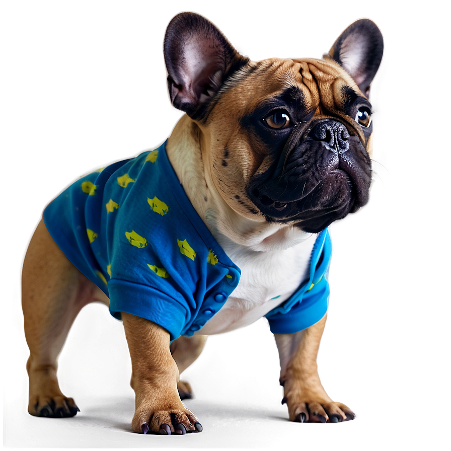 Download French Bulldog In Clothes Png 1 | Wallpapers.com