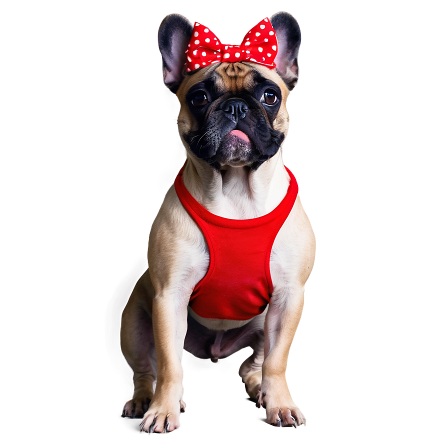 Download French Bulldog In Clothes Png Wfg | Wallpapers.com