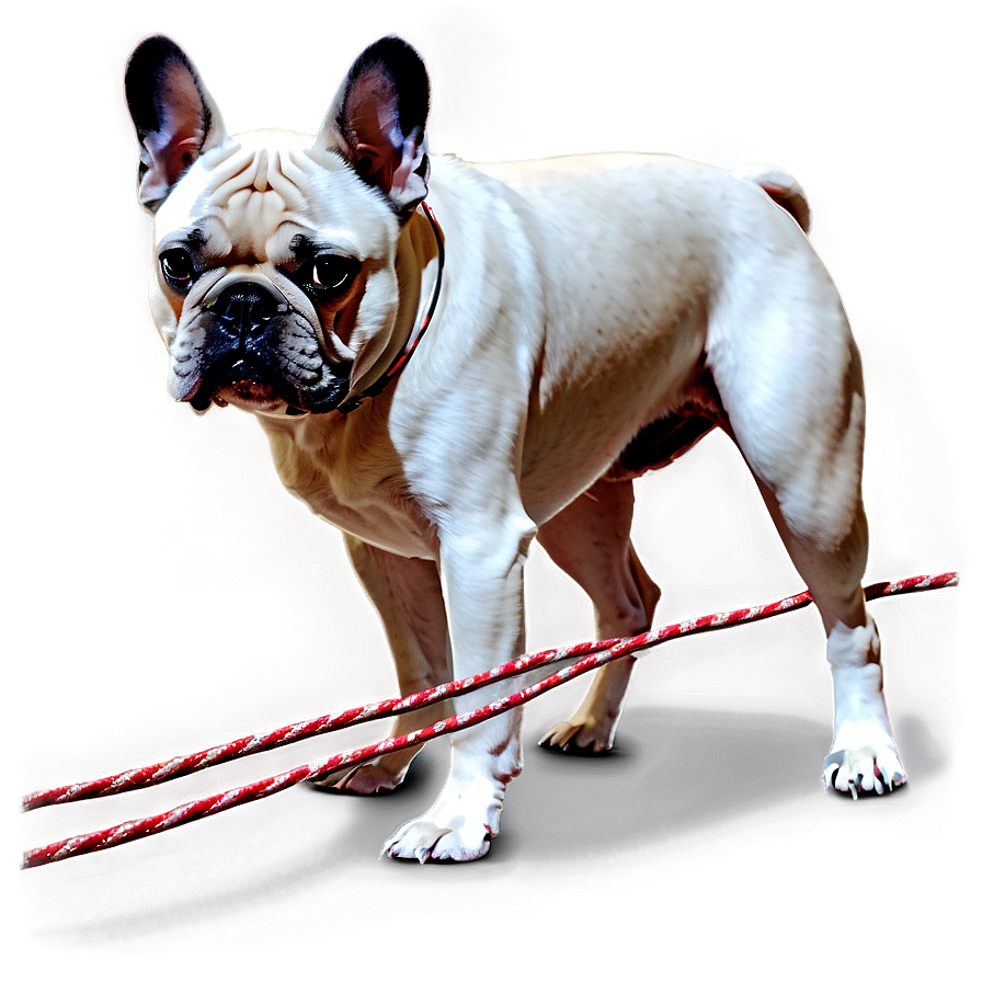 French Bulldog On Leash Png 06202024 PNG