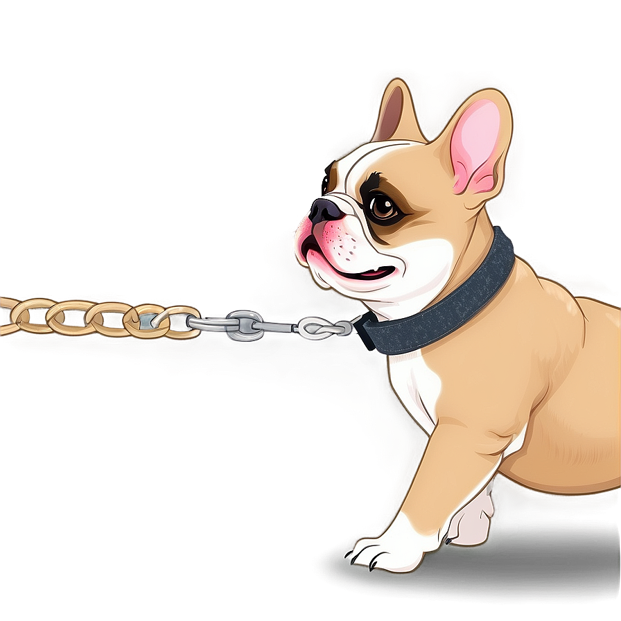 French Bulldog On Leash Png Lcv PNG