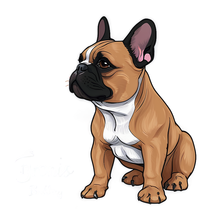 French Bulldog Outline Png 06202024 PNG