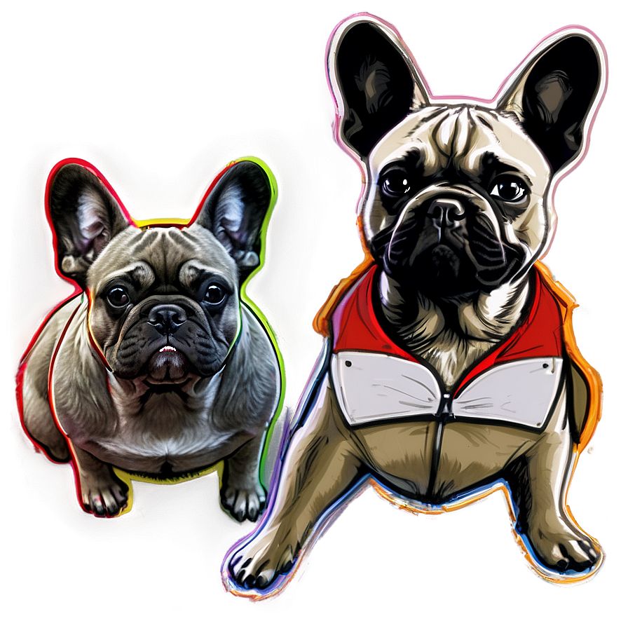 French Bulldog Sketch Png Icc PNG