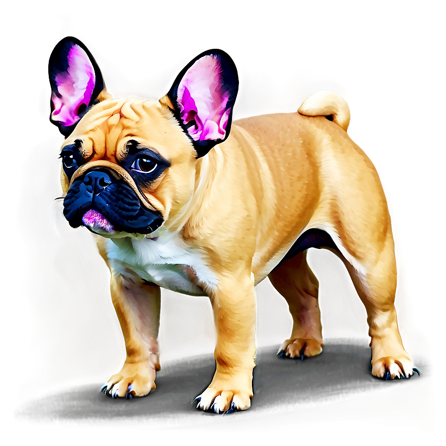 French Bulldog With Bow Png 06202024 PNG