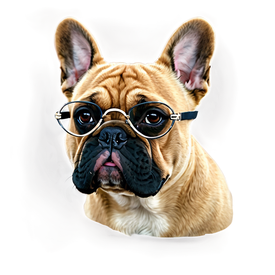 French Bulldog With Glasses Png Rcu6 PNG