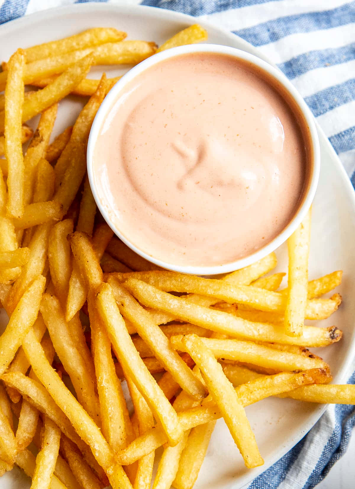 Enblandning Av Läckra Pommes Frites