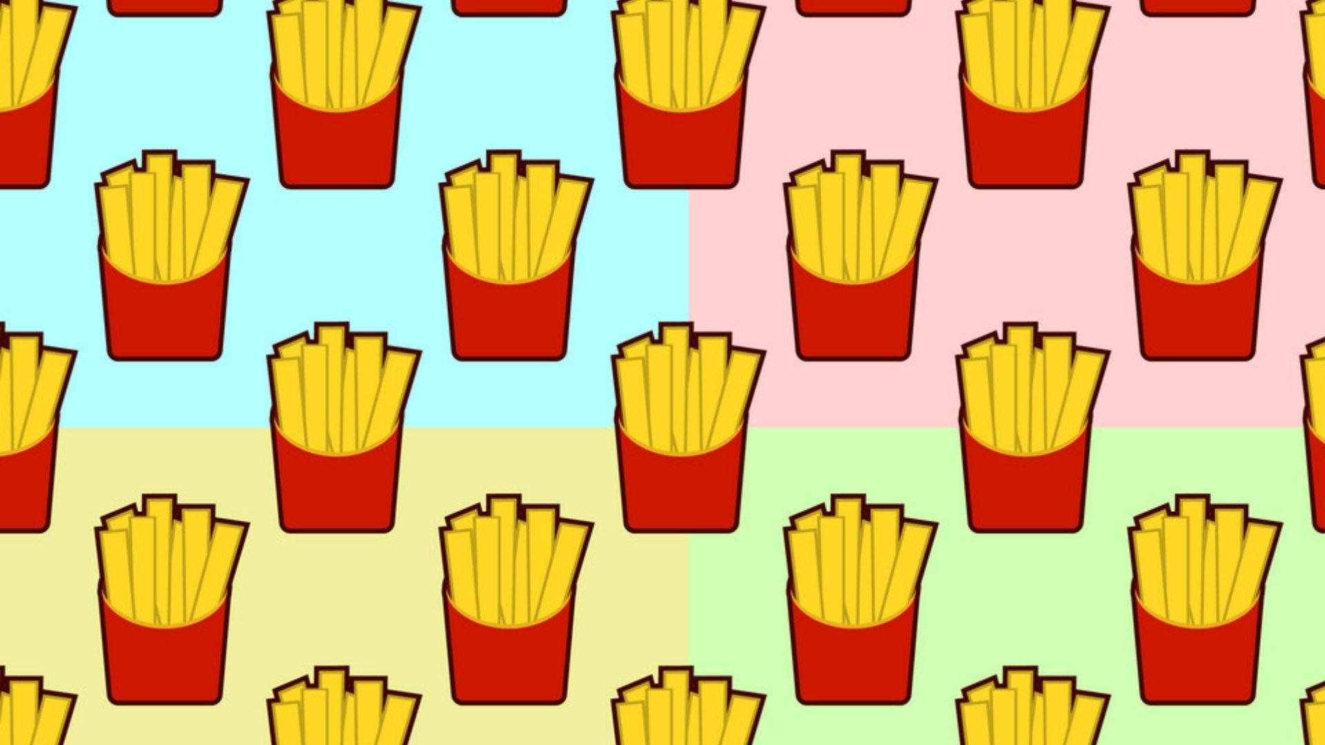 French Fries Color Art Wallpaper