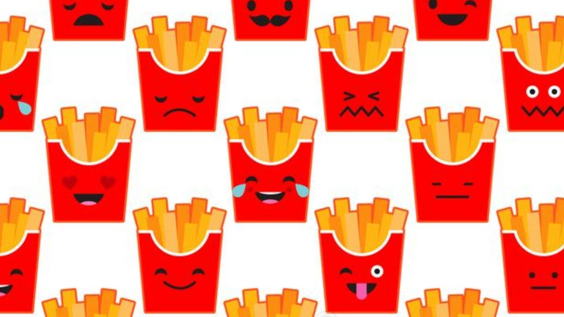 French Fries Faces Wallpaper