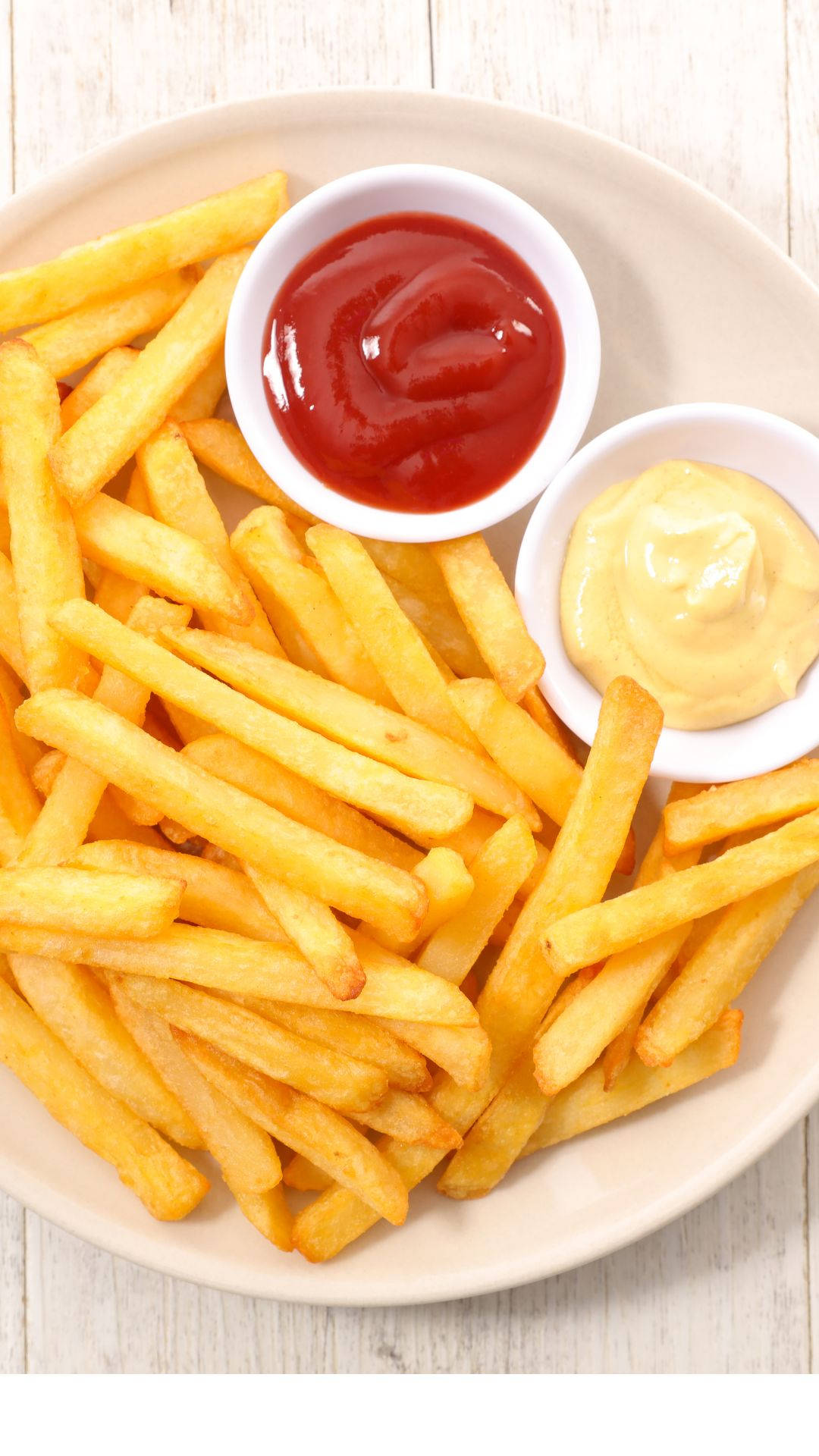 French Fries With Dips Wallpaper