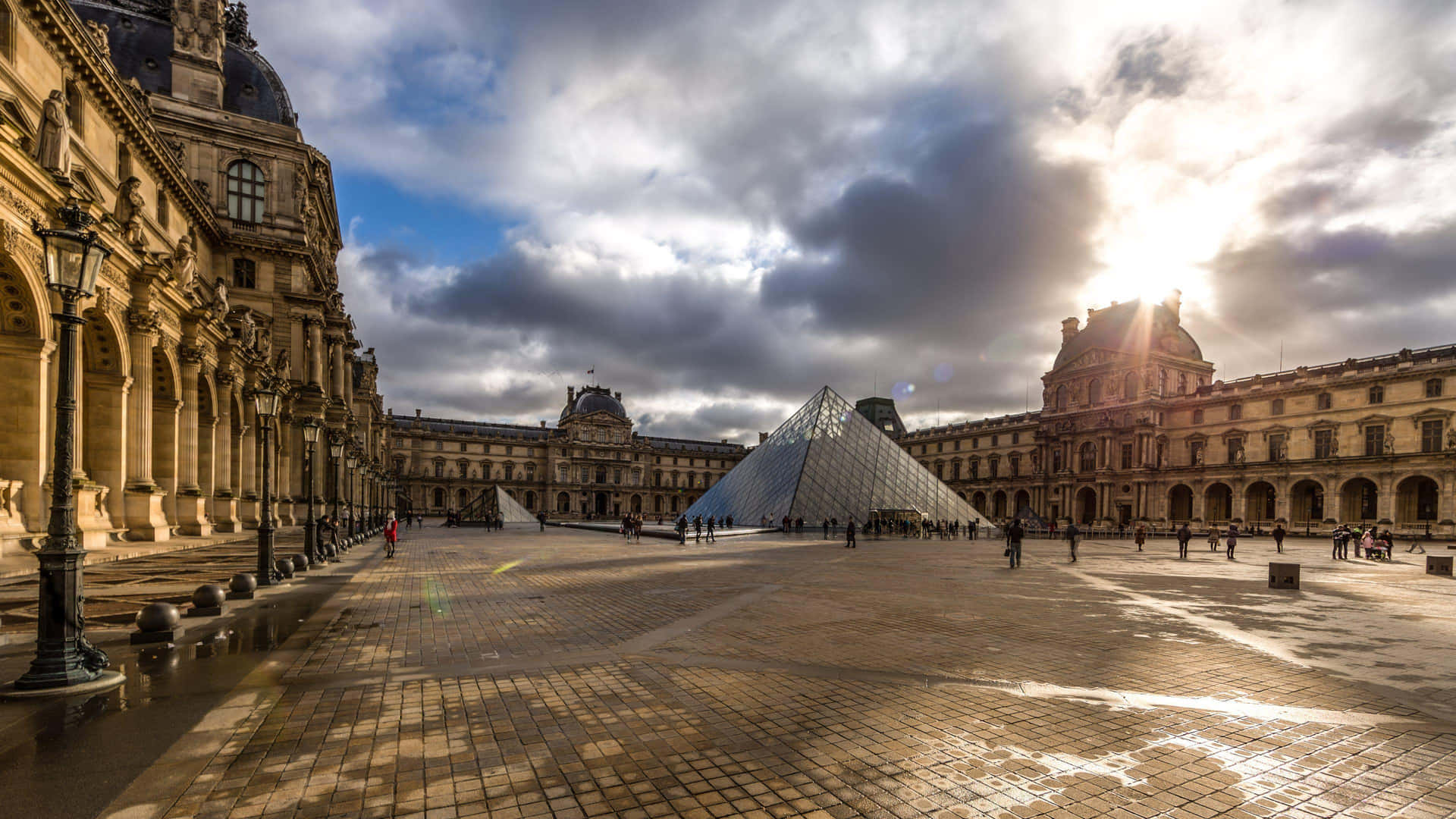 Monumentofrancese Museo Del Louvre Sfondo