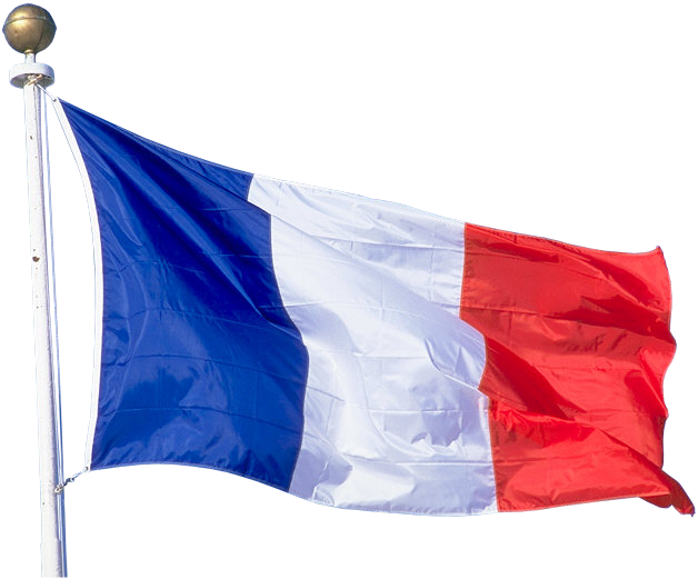 French National Flag Waving PNG